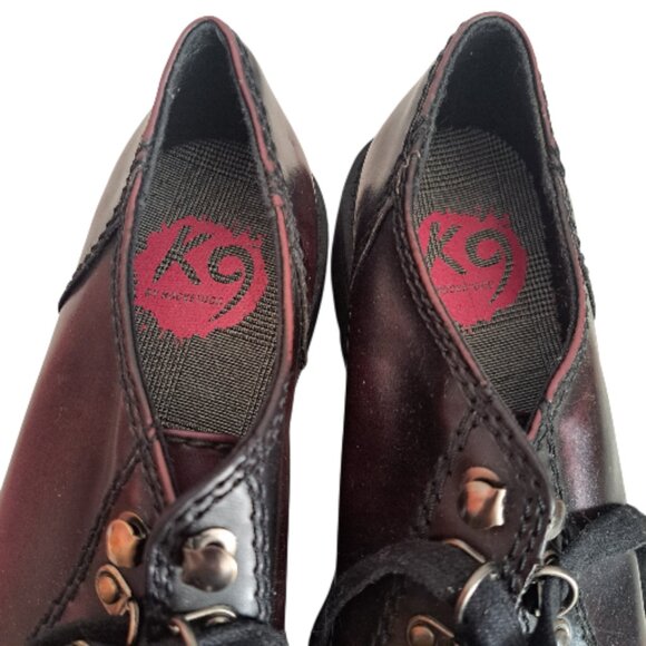 K9 by Rocket Dog Women's Y2K Style Retro Lace Up Shoes Burnt Burgundy Sz 7.5 - Picture 3 of 8